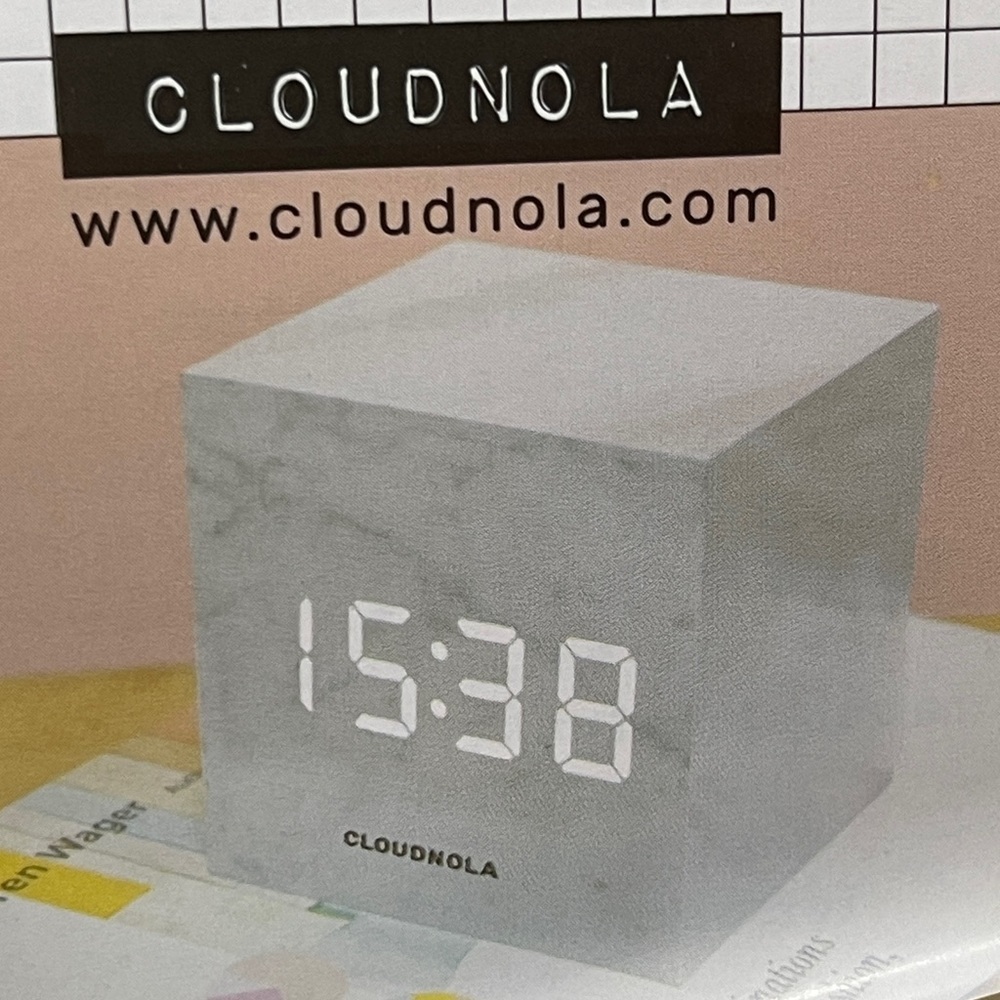 CLOUDNOLA Block Clock Marble - Picture 7 of 14
